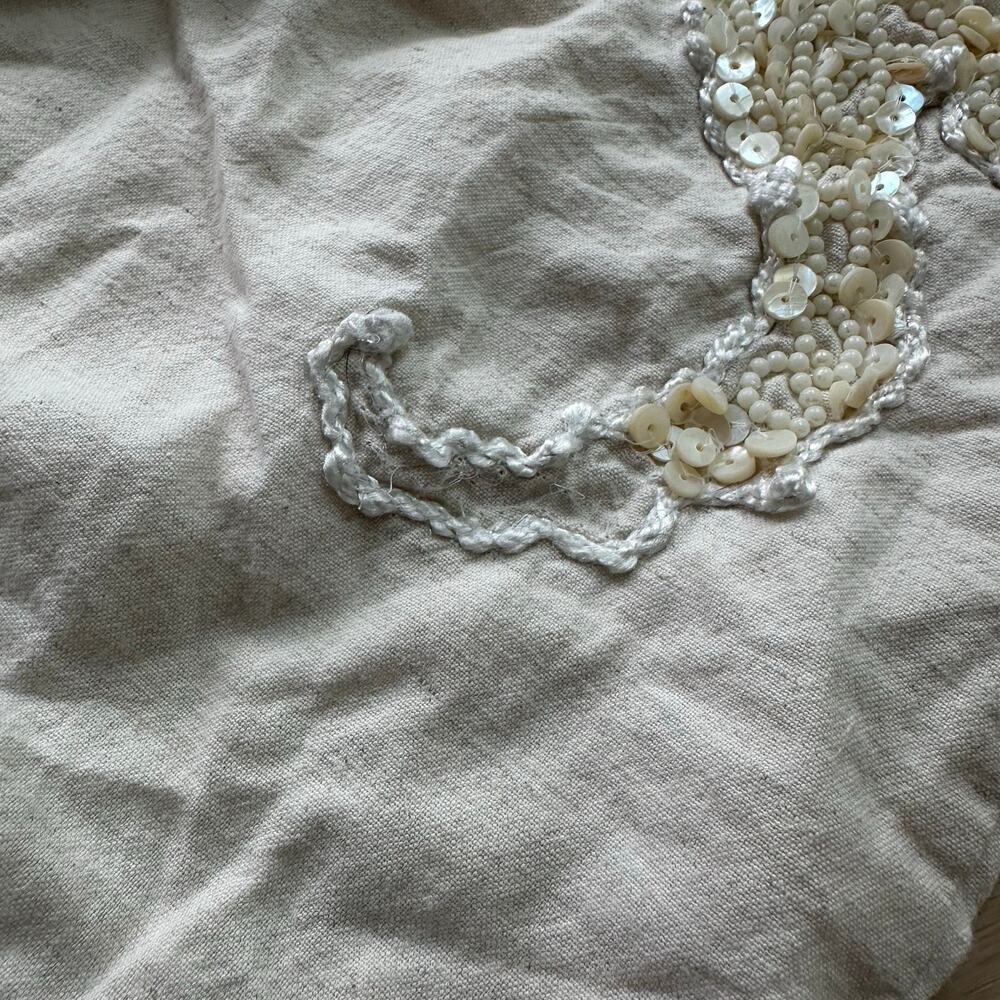 Set of 2 Linen Mother of Peal Seahorse and Starfish Pillow Covers 15x15 - Picture 4 of 8